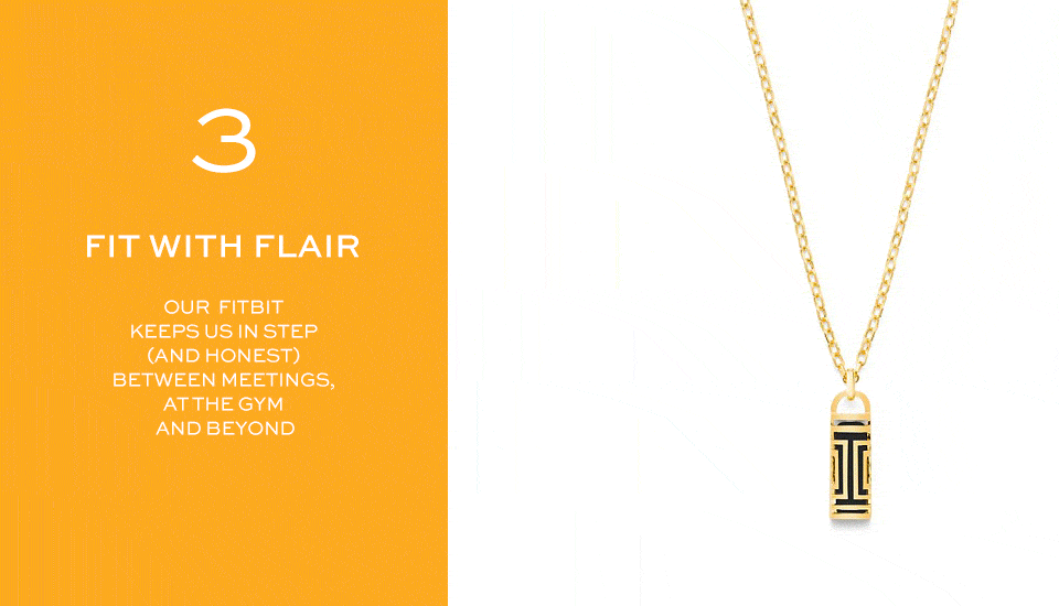 Tory Burch for Fitbit Fret Pendant Necklace