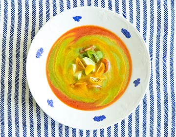 Inside Track: Gazpacho with Avocado & Cherry Tomatoes Recipe