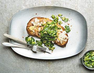 Inside Track: Tuna Melt Toast with Olive Salsa Recipe