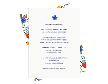 Mother’s Day: Breakfast Menu