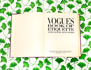 To Read: Vogue’s Book of Etiquette and Good Manners